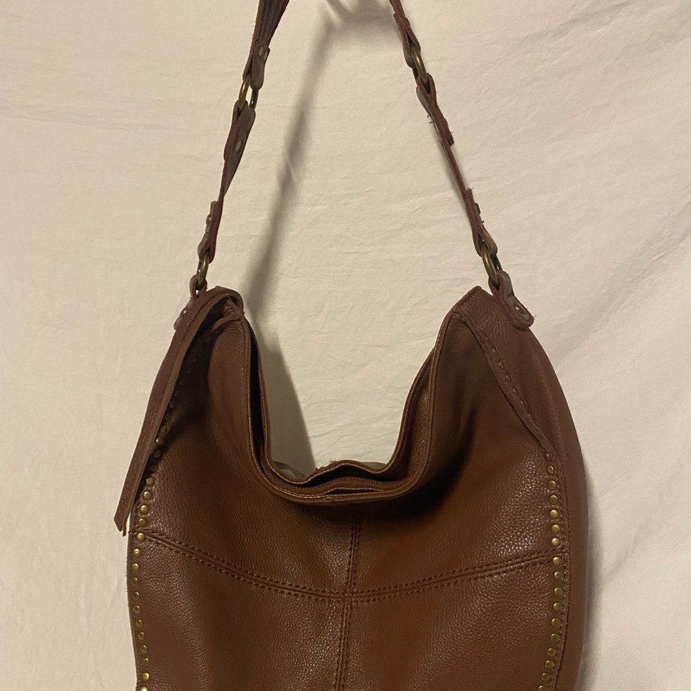 The Sak Silverlake Hobo Brown Leather with studs
